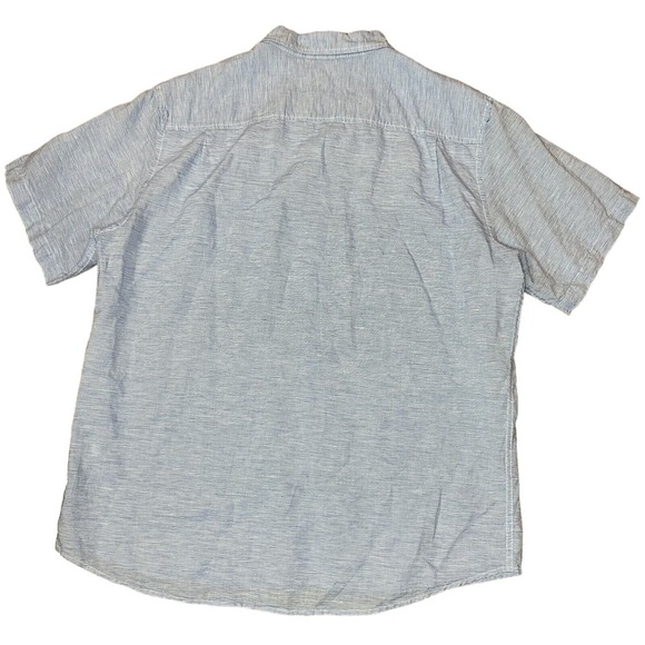 Original Waterproof Vintage Short Sleeve Washable Linen Button Up Shirt Size XL - Picture 4 of 5